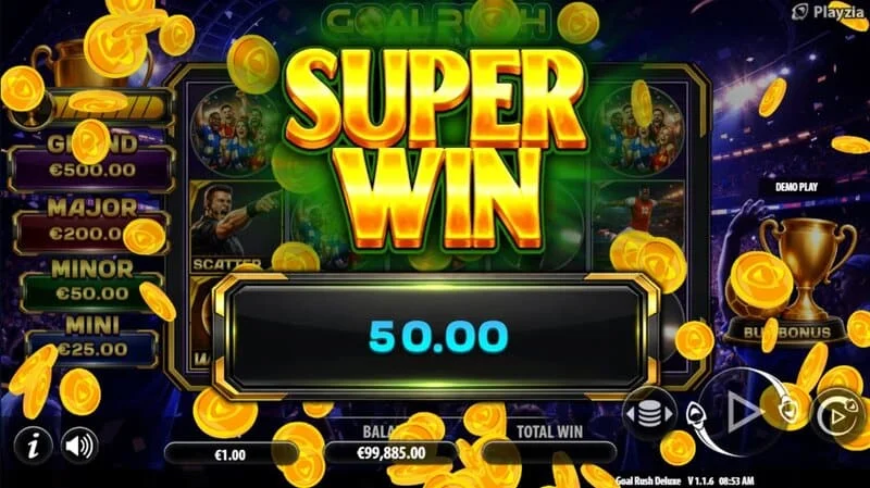 Goal Rush Deluxe - গ্র্যান্ড জ্যাকপট সহ চূড়ান্ত সুপার উইন